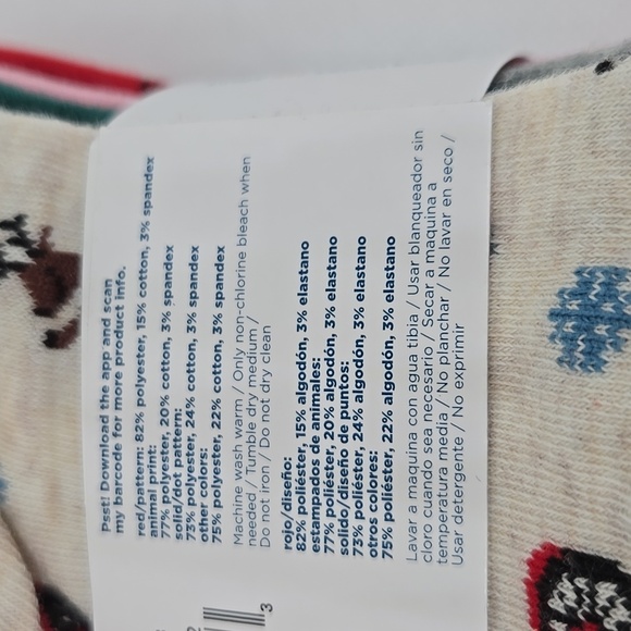 NWT Women's Old Navy 6 Pair Assorted Holiday Ankle Socks One Size - Picture 9 of 9